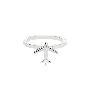 Jet Set Candy Airplane Ring, size 8, strl silver